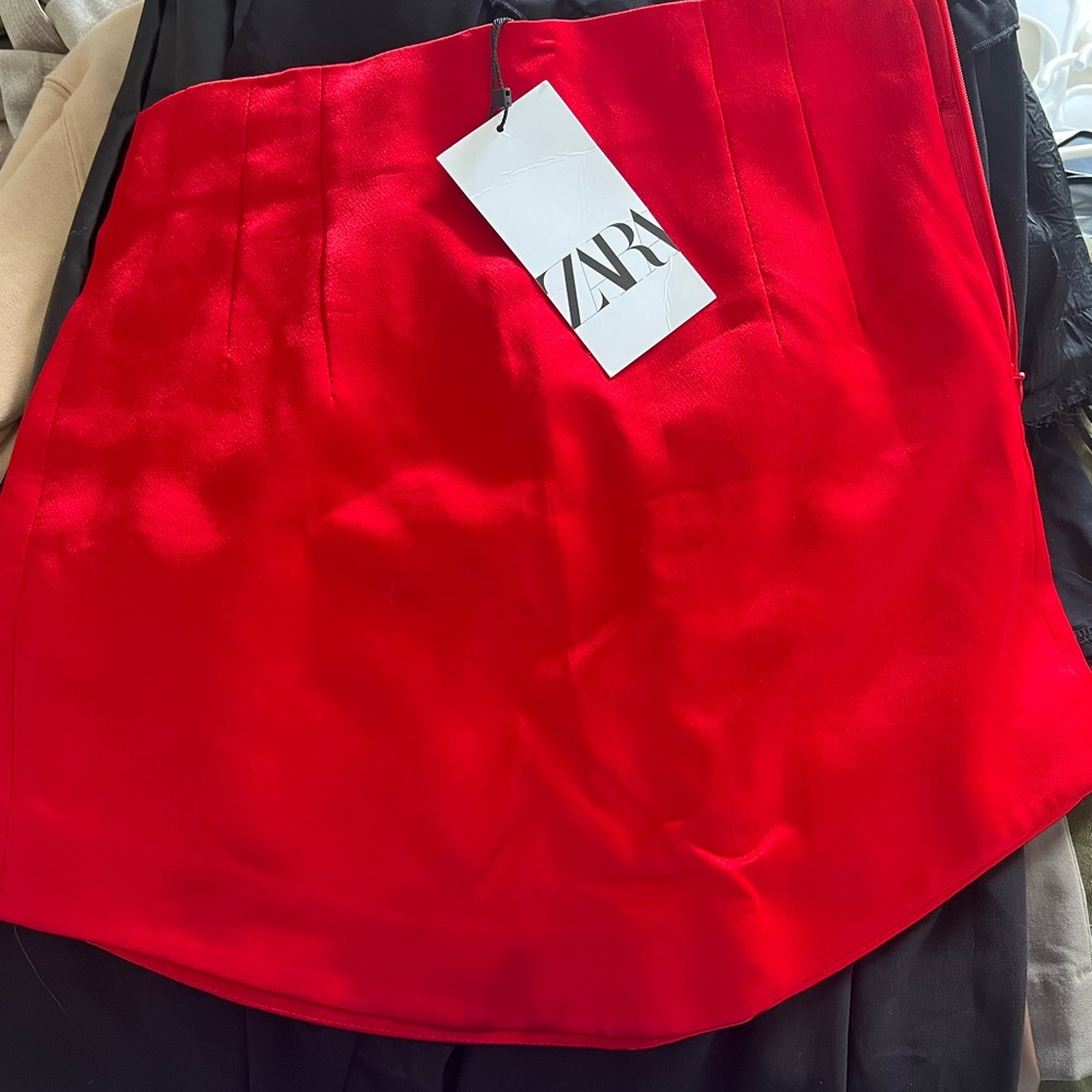 Zara Red Skirt